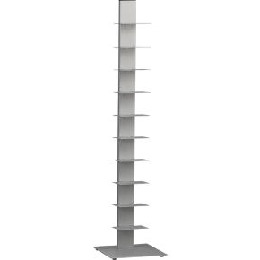 array silver bookcase