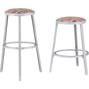 block printed barstools
