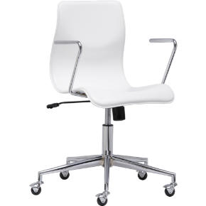 bubble white leather office chair