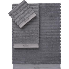 rayon bamboo channel grey bath towels