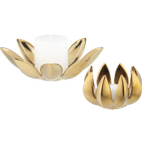2-piece dahlia candleholder set