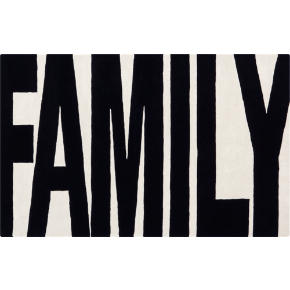 family black and white rug
