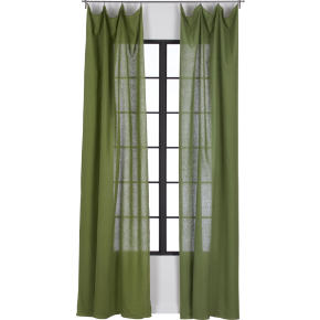 French-Belgian green linen panel