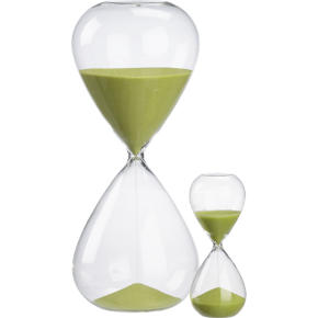 hour glass and 15 minute hour glass
