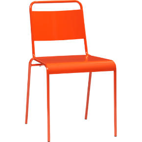 lucinda orange stacking chair