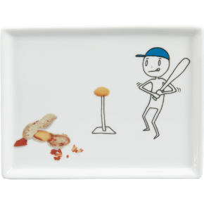 oliver baseball appetizer plate