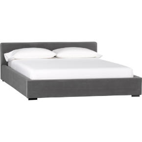 plush grey bed