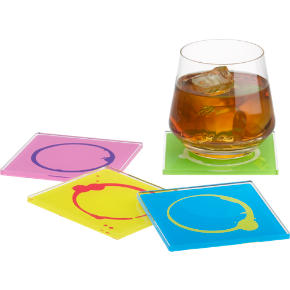 stained coasters set of four