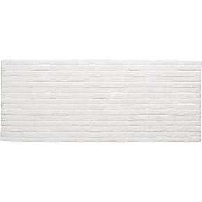 vertical stripe white bath runner