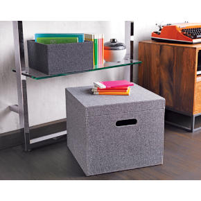 grey felt file box
