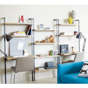 helix white oak 70 wall mounted desk