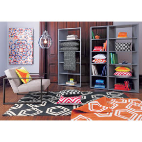 polygon dhurrie charcoal rug