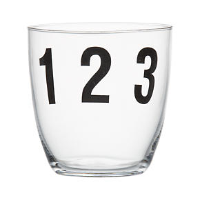 1, 2, 3 Double Old-Fashioned Glass