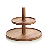 2-Piece Acacia Stacking Platter Set