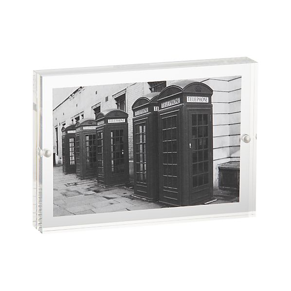 Acrylic 4x6 Block Picture Frame Crate and Barrel