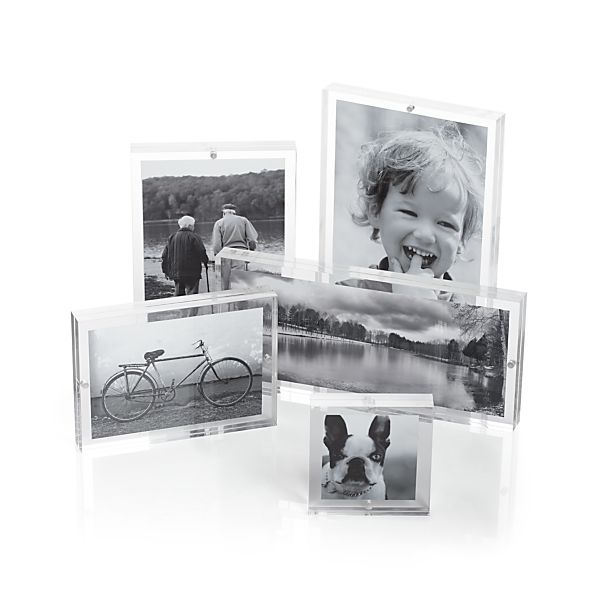 Acrylic Block Picture Frames Crate and Barrel