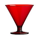 Acrylic Red Cocktail-Dessert Glass