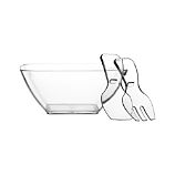 3-Piece Acrylic 11.25" Salad Bowl and 7" Salad Servers Set