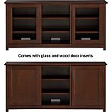 Ainsworth Cognac 64" Media Console with Wood/Glass Doors