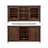 Ainsworth Walnut 64" Media Console with Wood/Glass Doors