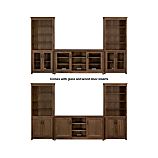 Ainsworth Walnut 64" Media Center with Wood/Glass Doors and 2 Towers