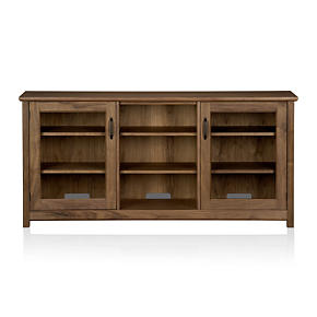 Ainsworth Walnut 64 Media Console with Glass Doors
