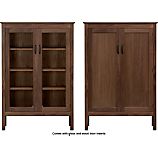 Ainsworth Walnut 40" 2-Door Cabinet with Wood/Glass Doors