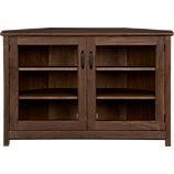 Ainsworth Walnut 46" Corner Media Console with Glass Doors