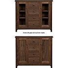Walnut Two-Door Entryway Cabinet.
