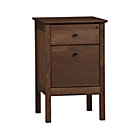 Walnut Single Filing Cabinet.
