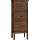 Walnut Triple Filing Cabinet.
