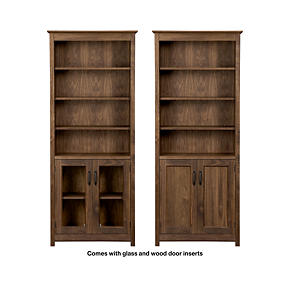 Ainsworth Walnut 30 Media Tower with Wood/Glass Doors