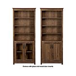 Ainsworth Walnut 30" Media Tower with Wood/Glass Doors