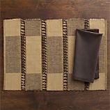 Akanni Placemat and Cotton Espresso Napkin