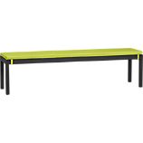 Alfresco Grey Dining Bench with Sunbrella® Apple Cushion