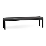 Alfresco Grey Dining Bench with Sunbrella® Charcoal Cushion