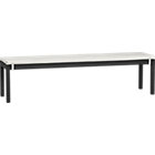 Alfresco Grey Dining Bench with Cushion
