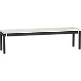Alfresco Grey Dining Bench with Sunbrella® White Sand Cushion