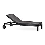 Alfresco Grey Chaise Lounge with Sunbrella® Charcoal Cushion