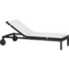 Grey Chaise Lounge with Cushion
