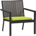 Alfresco Grey Lounge Chair with Cushion.