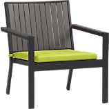 Alfresco Grey Lounge Chair with Sunbrella® Apple Cushion