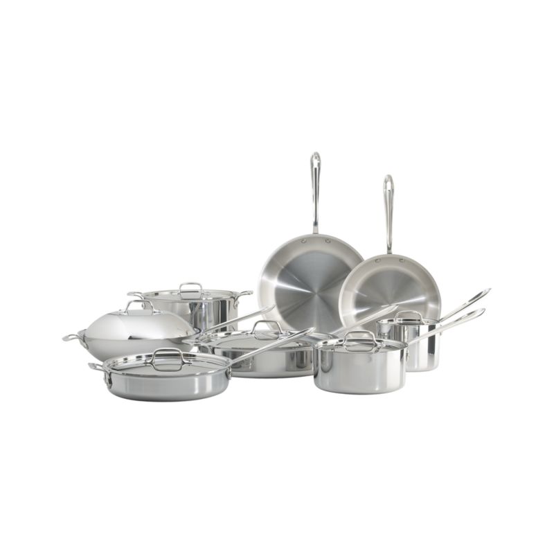 AllClad ® Stainless 14Piece Cookware Set with Bonus Crate and Barrel