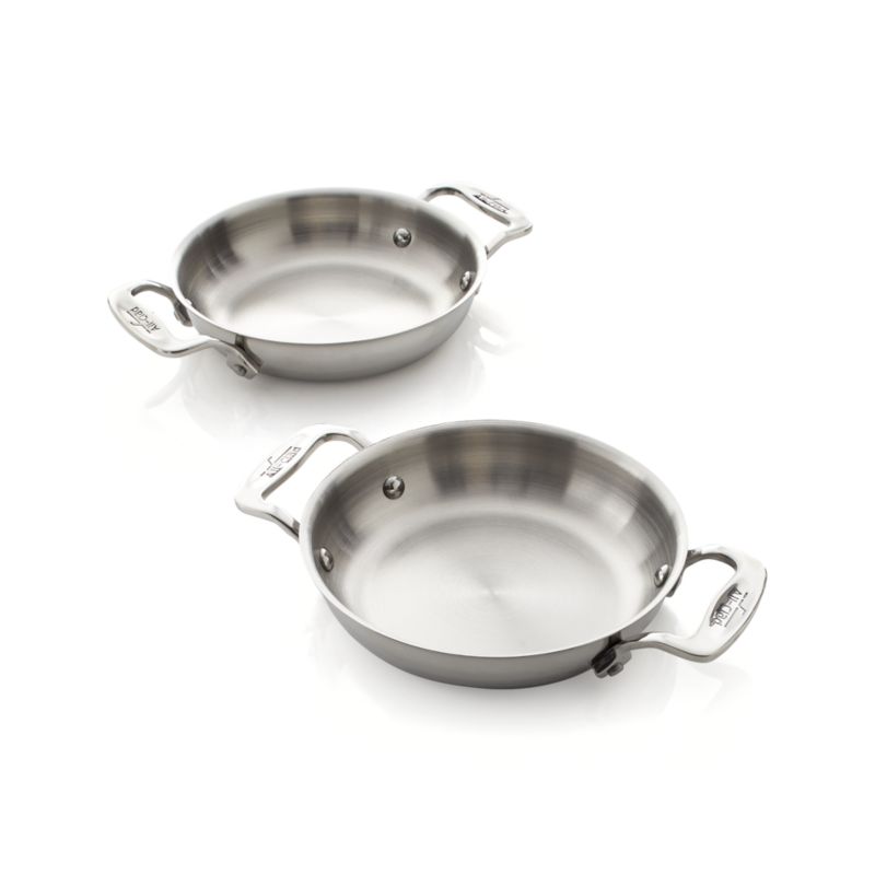 Set of 2 AllClad ® Stainless Steel 6" Mini Gratins Crate and Barrel