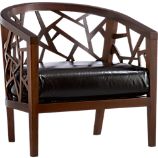 Ankara Chair with Leather Cushion