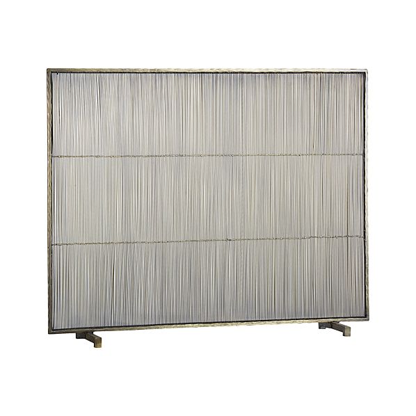 Antiqued Brass Fireplace Screen Crate and Barrel