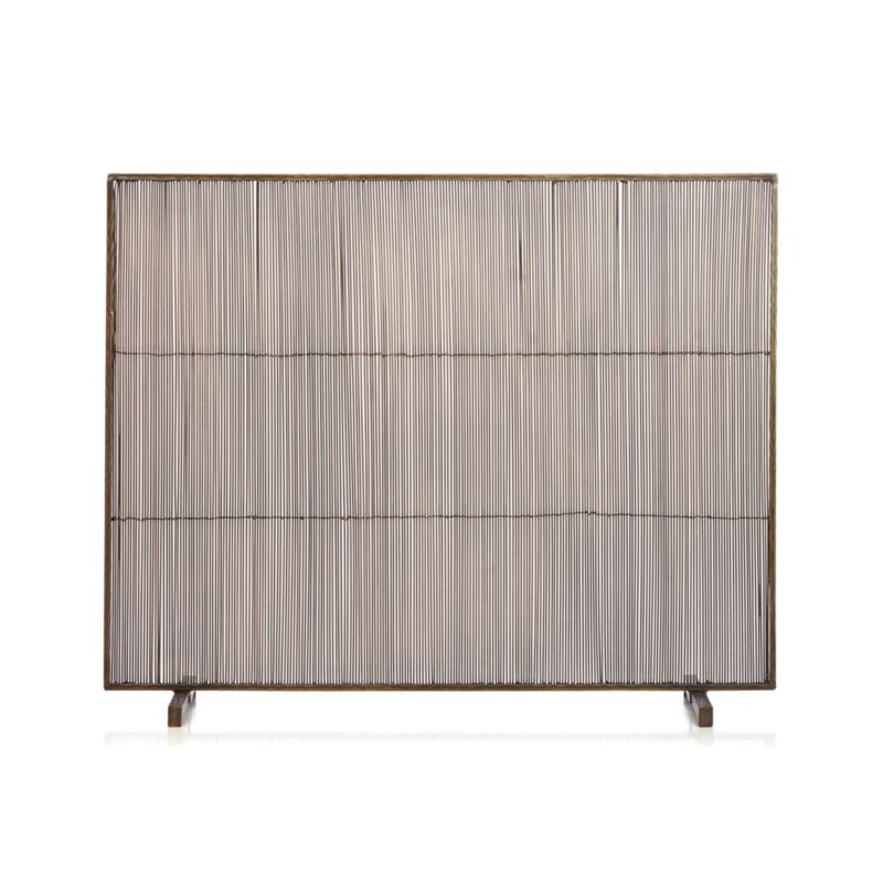 Antiqued Brass Fireplace Screen Crate and Barrel