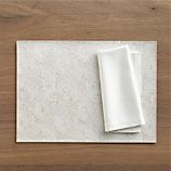 Anya White Placemat and Sateen White Napkin