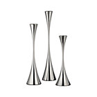 3-Piece Set: one each of 3"dia.x9.5"H small, 3"dia.x11.5"H medium and 3"dia.x13.7"H large.