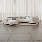 Asana 3-Piece Sectional Sofa (101" Sofa, Armless Loveseat, Left Arm Chaise)